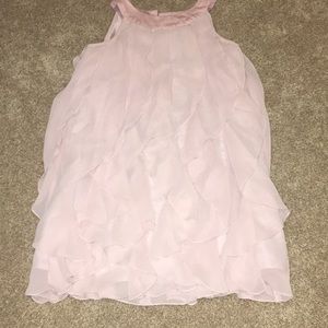 Pink ruffled dress